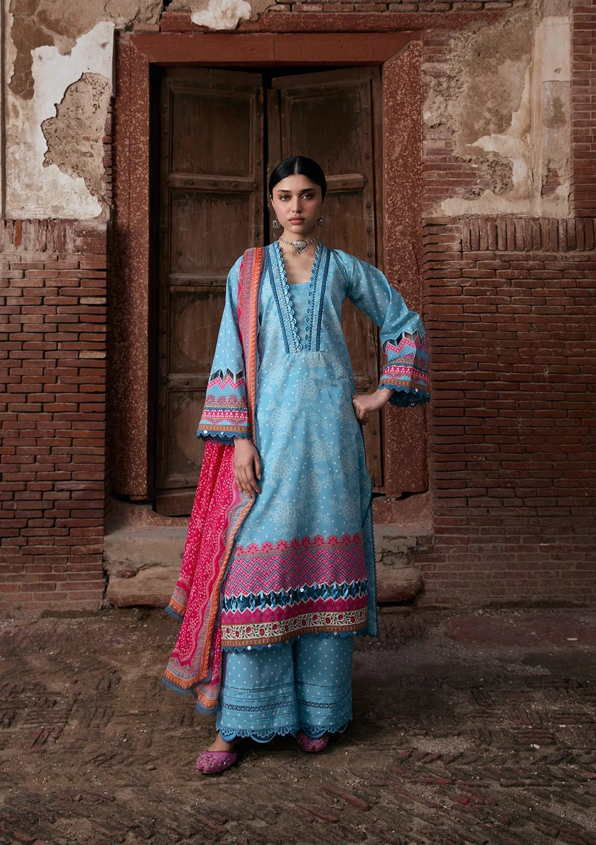KAHF AANGAN PRINT CHIFFON KPS-7B
