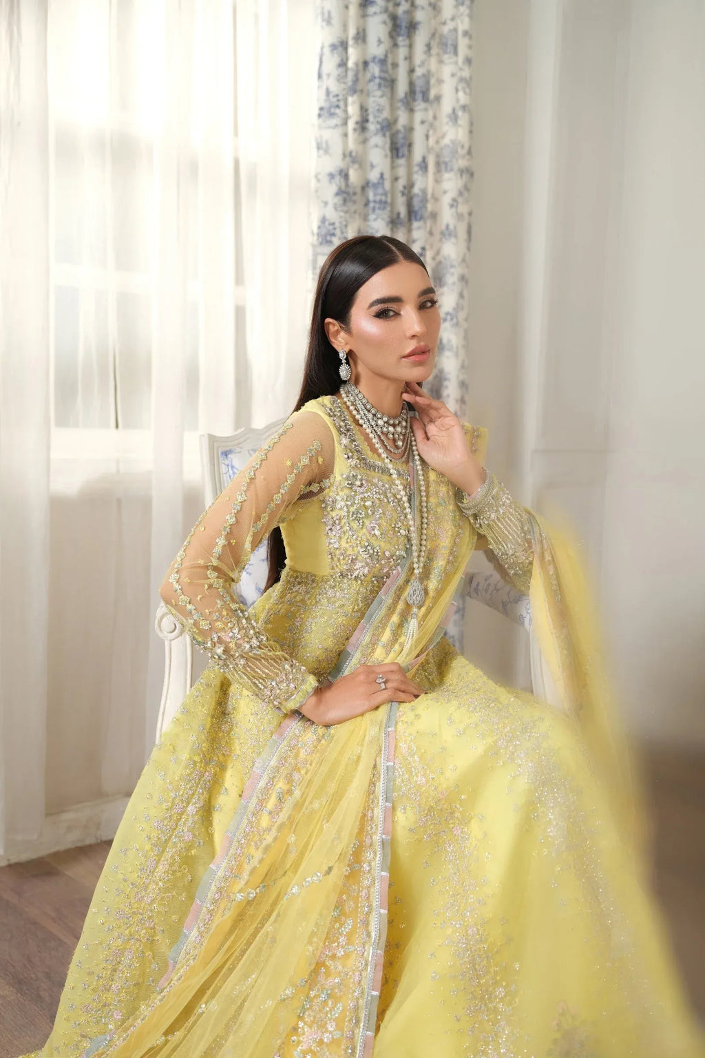 MARYAM HUSSAIN MEER EMBROIDERED CHIFFON GHAZAL