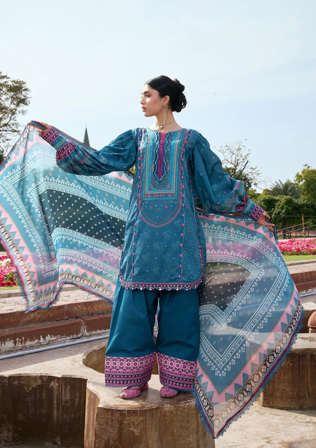 KAHF AANGAN PRINT CHIFFON KPS-4A
