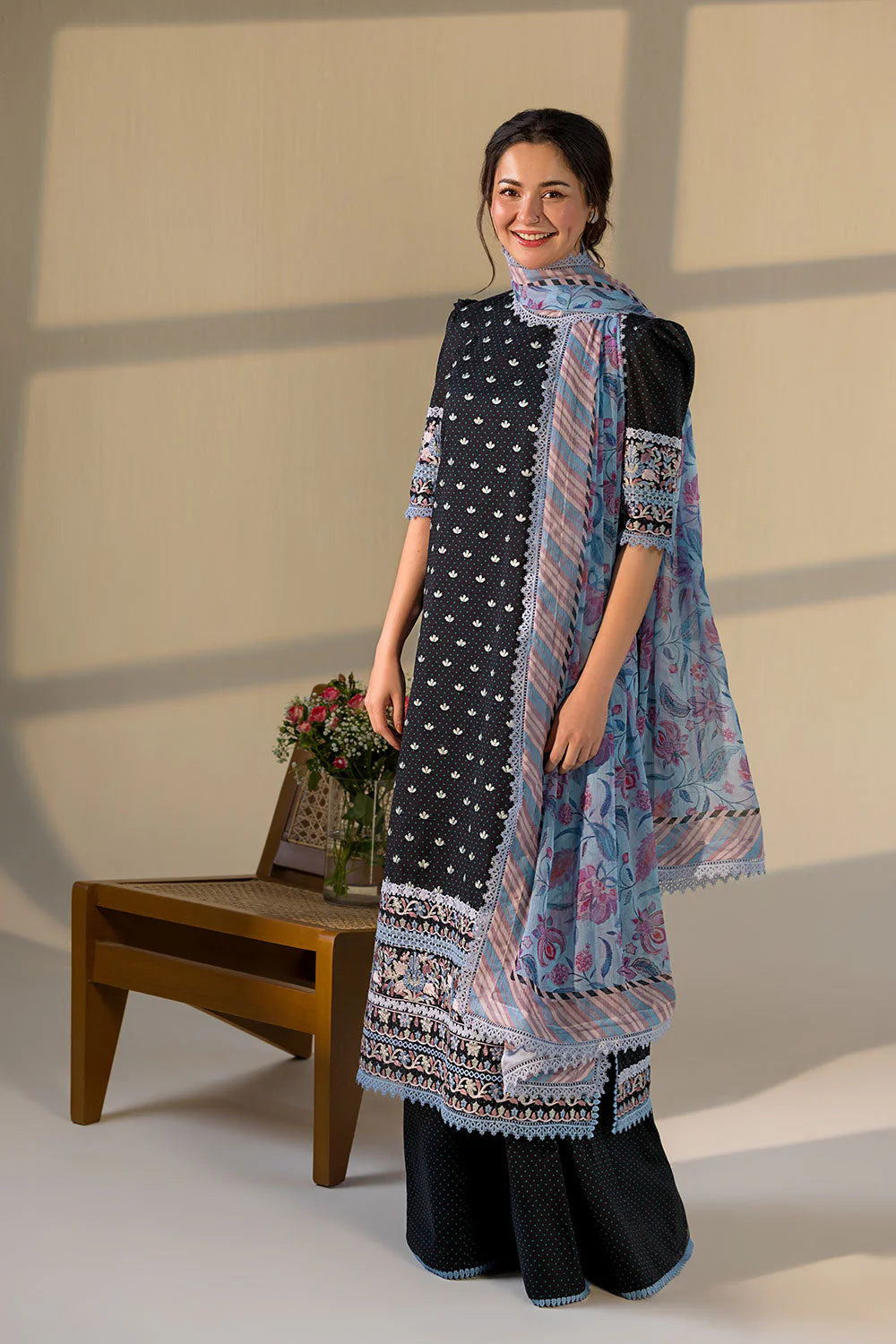 SOBIA NAZIR VITAL UNSTITCHED LAWN VT26-6B