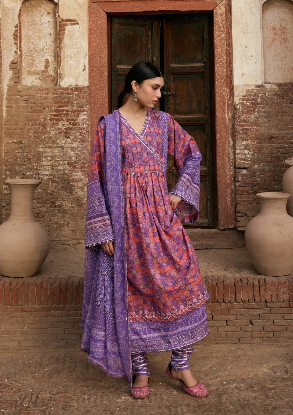 KAHF AANGAN PRINT CHIFFON KPS-3B