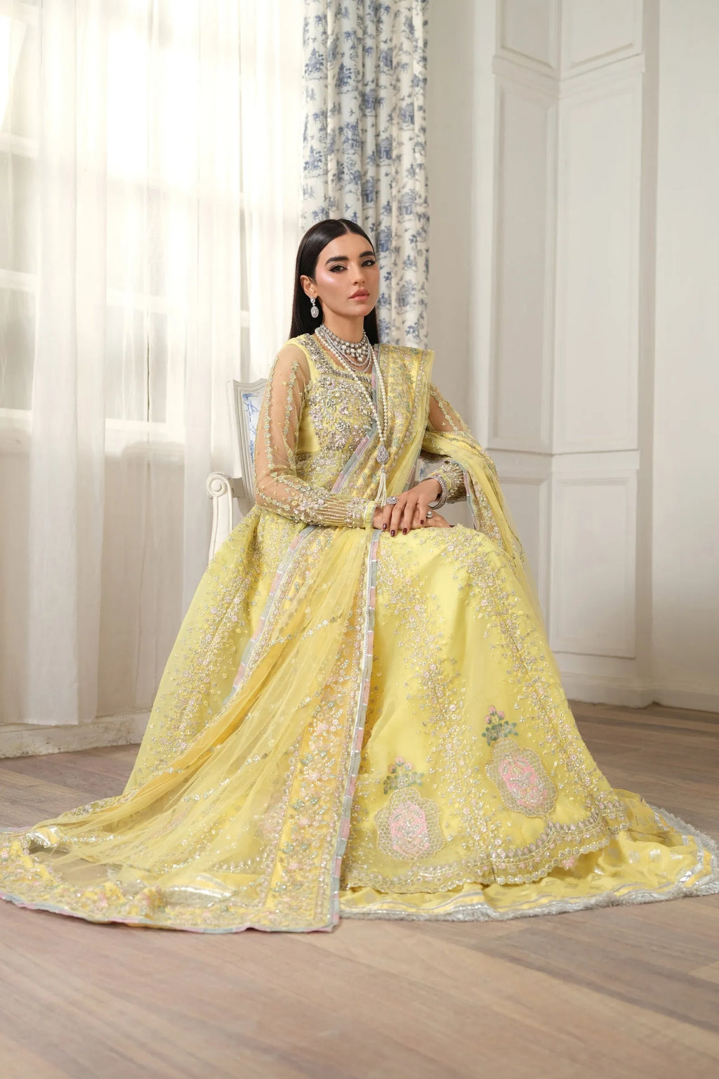 MARYAM HUSSAIN MEER EMBROIDERED CHIFFON GHAZAL