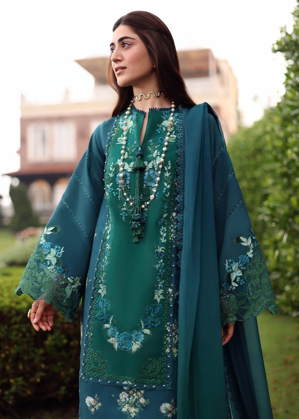 SARDINIA EMBROIDERED LAWN EID HILLSIDE TEAL