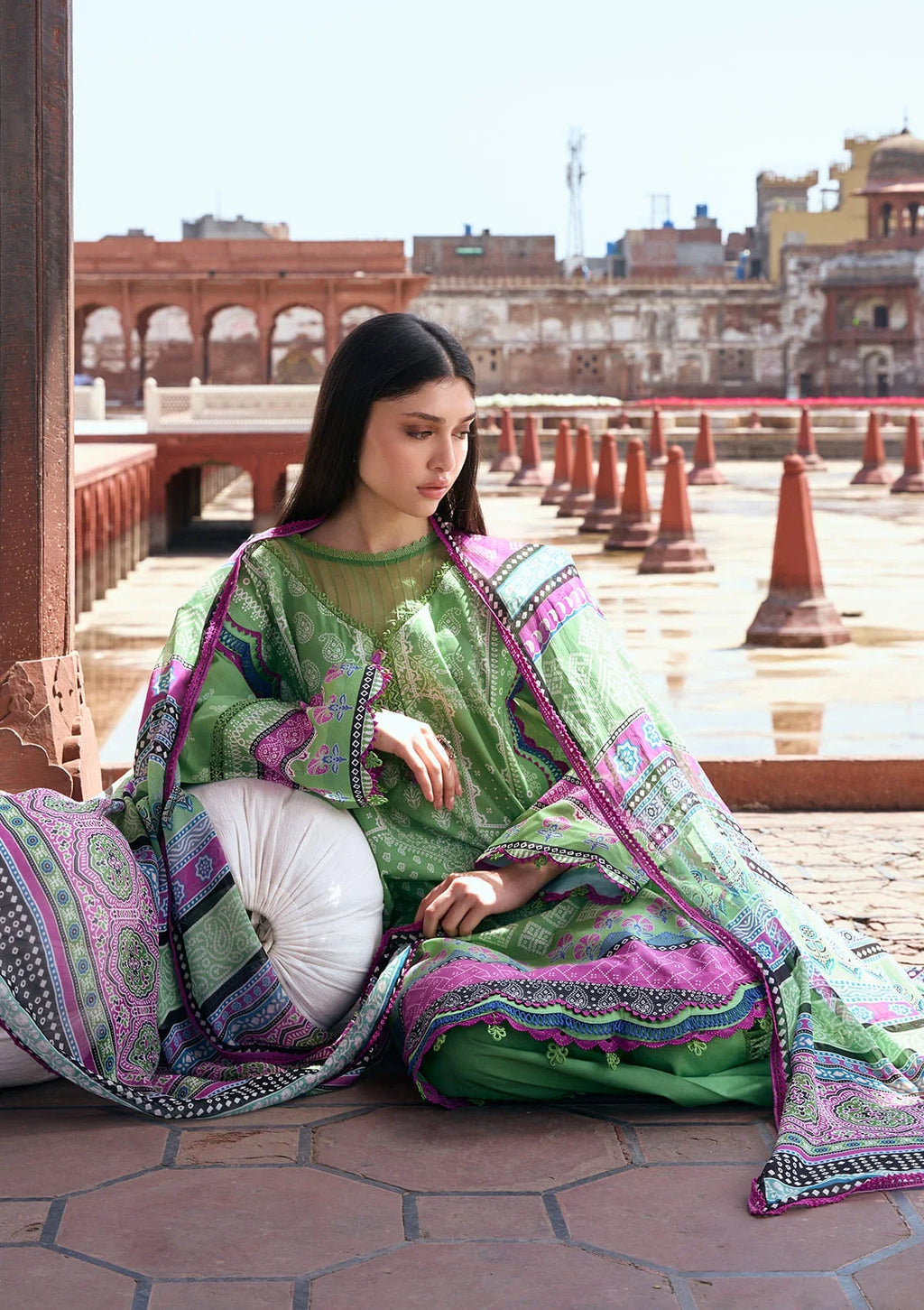 KAHF AANGAN PRINT CHIFFON KPS-8B