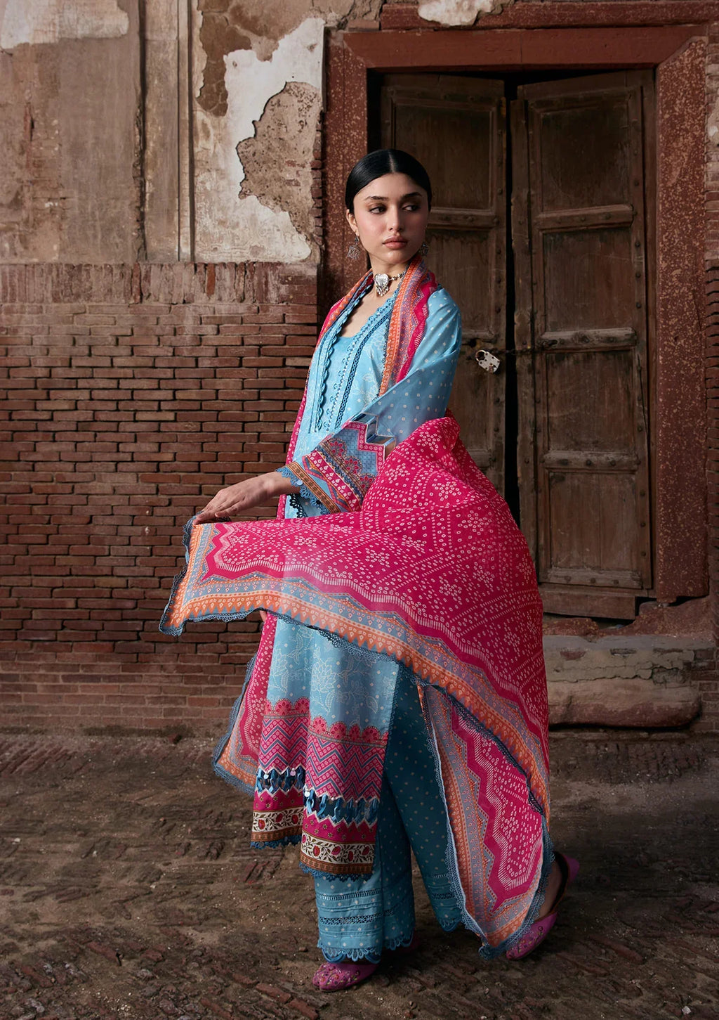 KAHF AANGAN PRINT CHIFFON KPS-7B