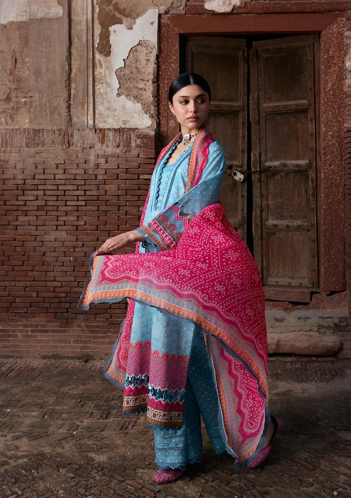 KAHF AANGAN PRINT CHIFFON KPS-7B