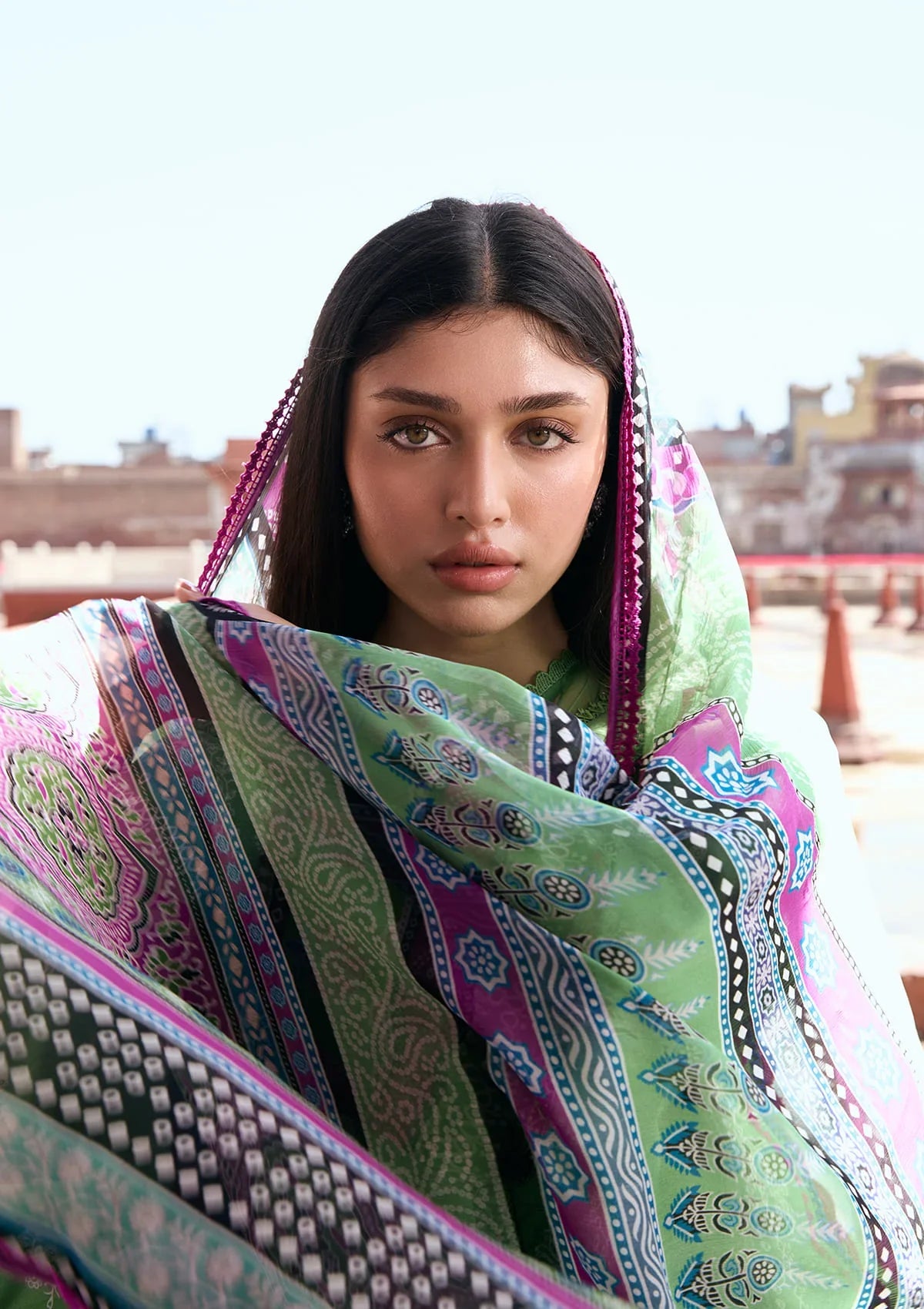 KAHF AANGAN PRINT CHIFFON KPS-8B