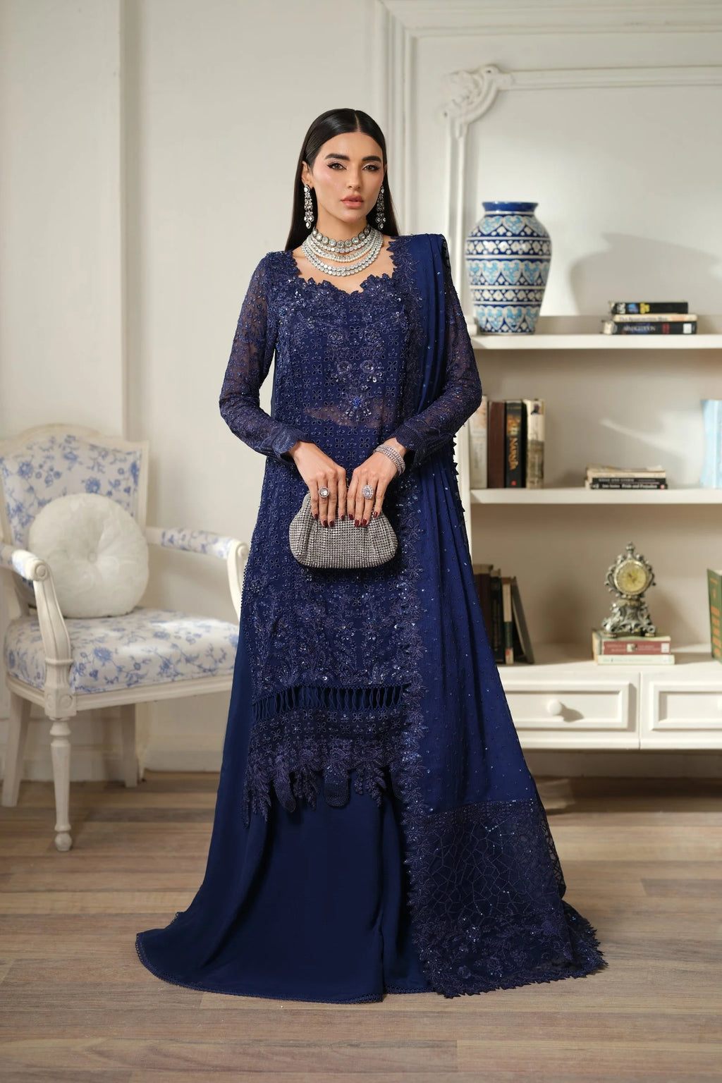 MARYAM HUSSAIN MEER EMBROIDERED CHIFFON VASAL
