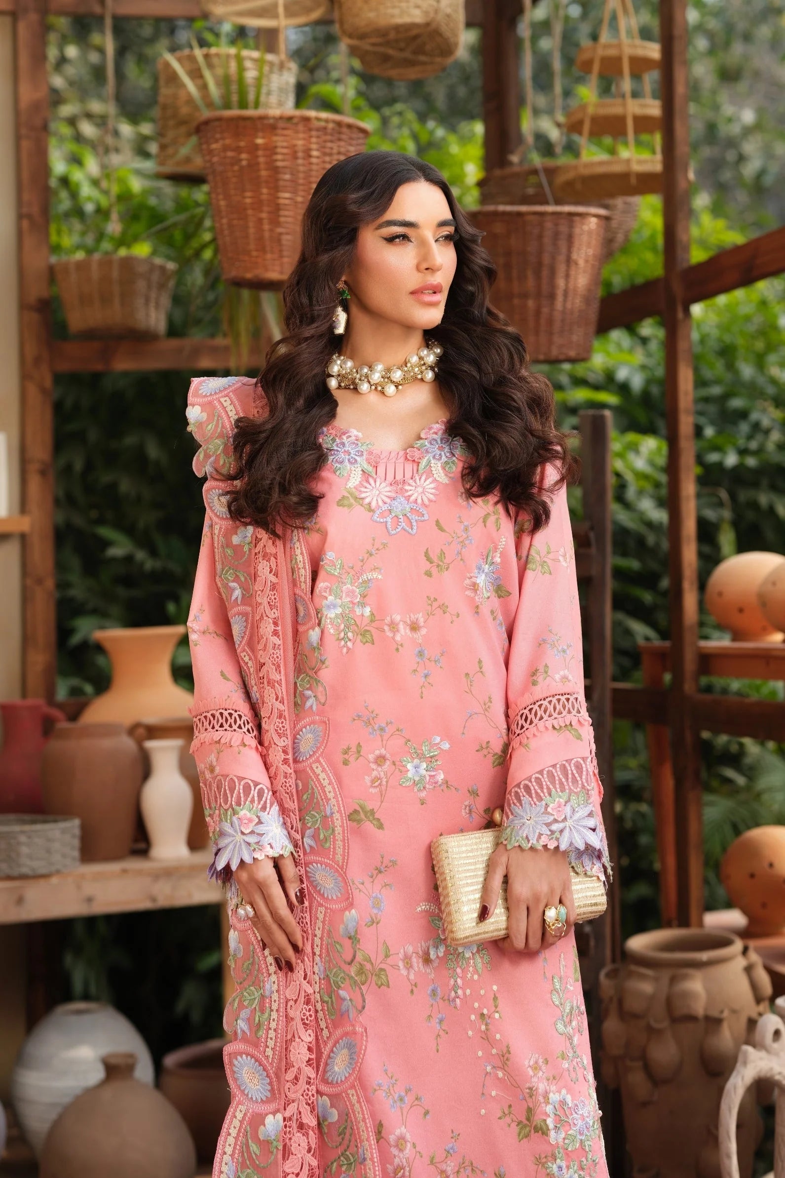 STITCHED BY CC MARYAM HUSSAIN FLORAL TALE DIMPLE 3PC