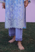 SAHAR MIRHA  EMBROIDERED LAWN INDIGO AMETHYST