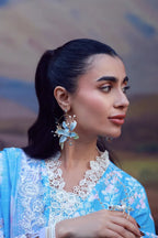 SAHAR MIRHA  EMBROIDERED LAWN INDIGO AMETHYST