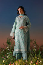 SAHAR MIRHA  EMBROIDERED LAWN PALE AZURE