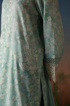 SAHAR MIRHA  EMBROIDERED LAWN PALE AZURE