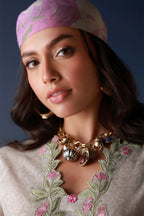 SAHAR MIRHA  EMBROIDERED LAWN IVORY PETALINE