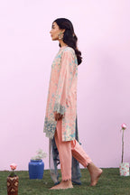 SAHAR MIRHA  EMBROIDERED LAWN BLUSH AZURE