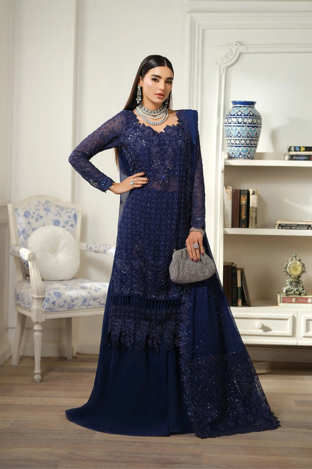 MARYAM HUSSAIN MEER EMBROIDERED CHIFFON VASAL