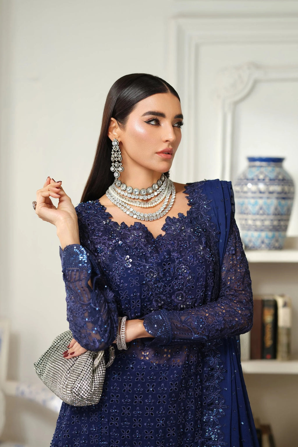 MARYAM HUSSAIN MEER EMBROIDERED CHIFFON VASAL