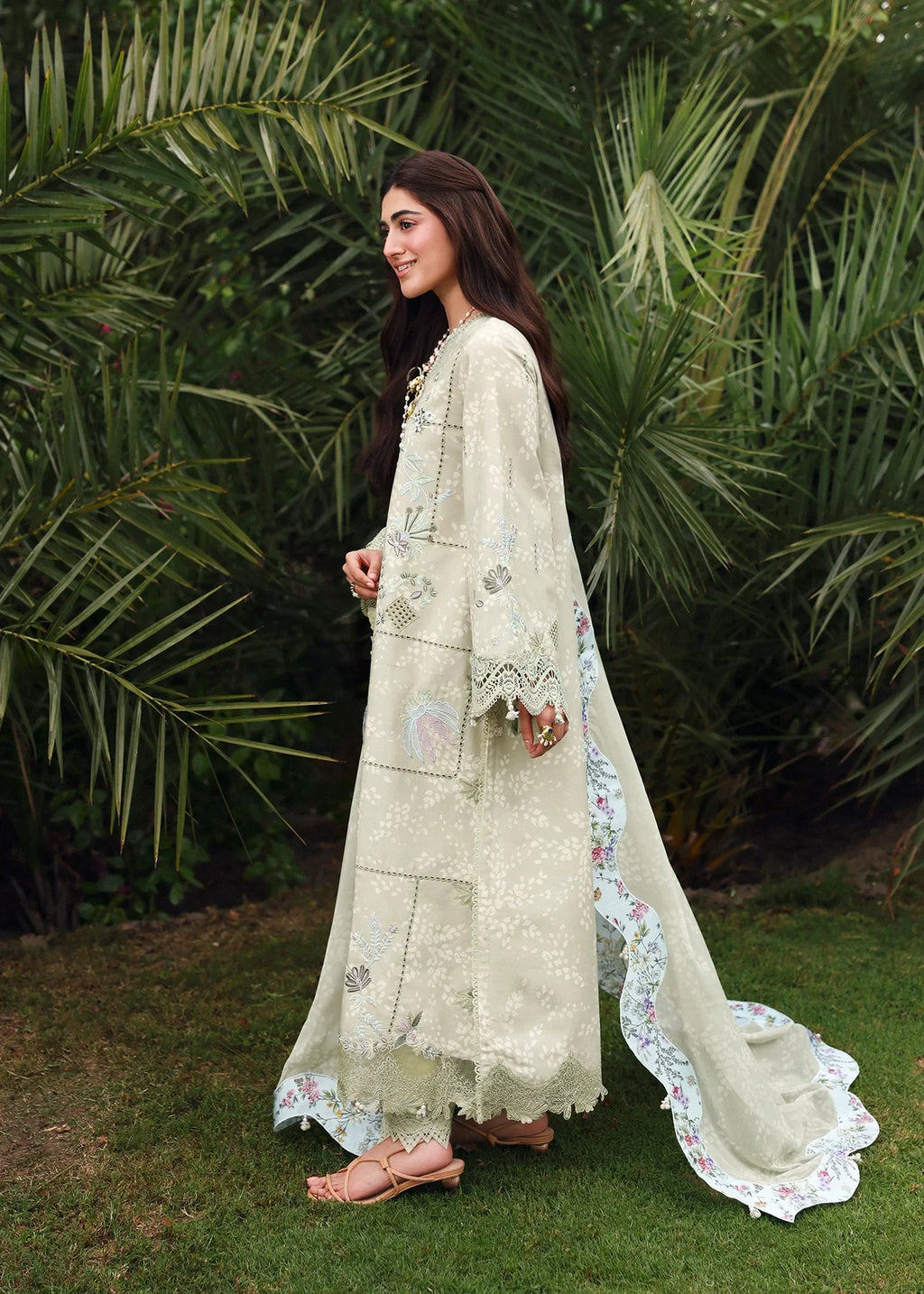 SARDINIA EMBROIDERED LAWN EID MONSOON SAGE