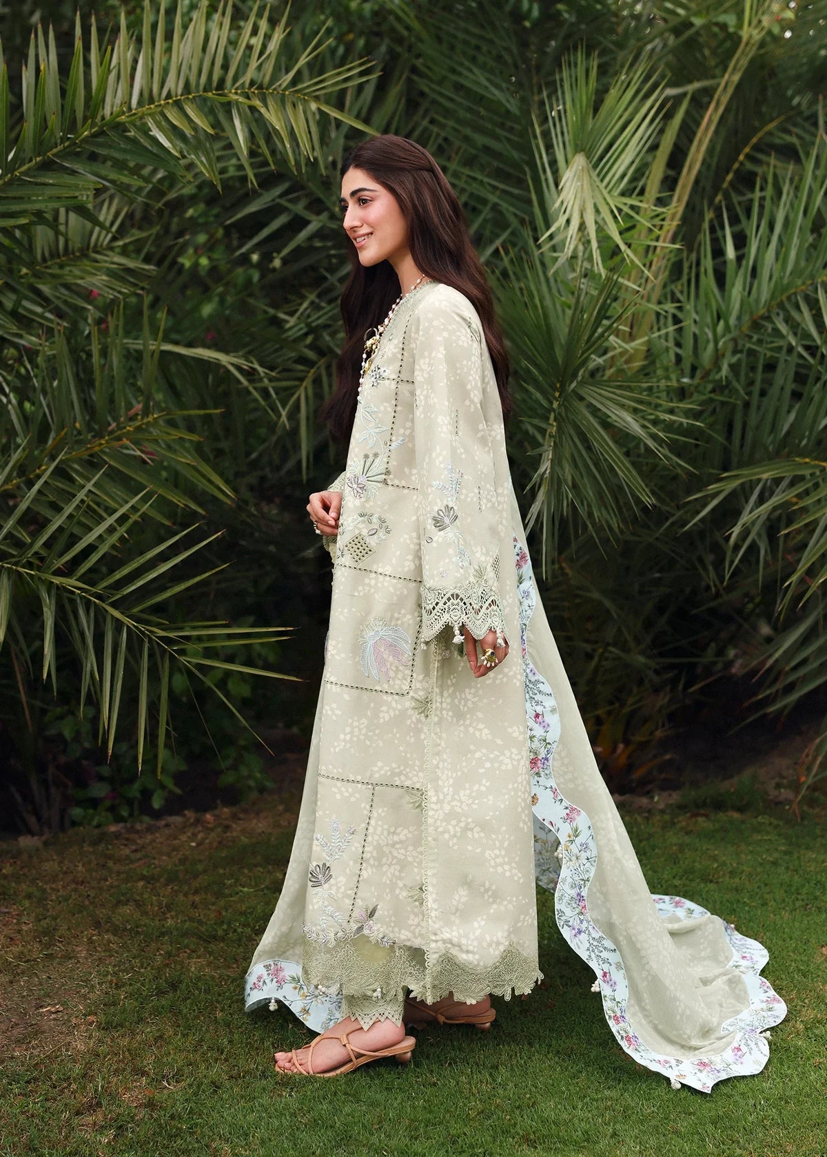 SARDINIA EMBROIDERED LAWN EID MONSOON SAGE