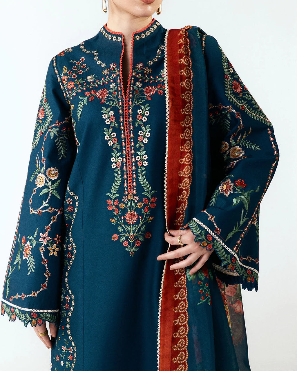 STITCHED BY CC HUSSAIN REHAR JUGNU LAHORE AGNA 3PC