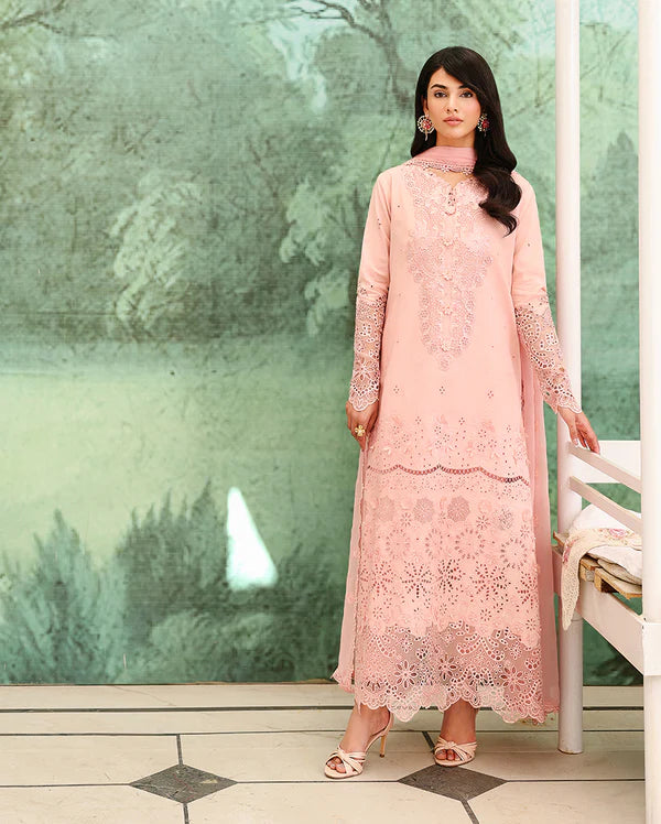 ROHEENAZ VEIL OF SUMMER CHIKANKARI AZURE ELAN