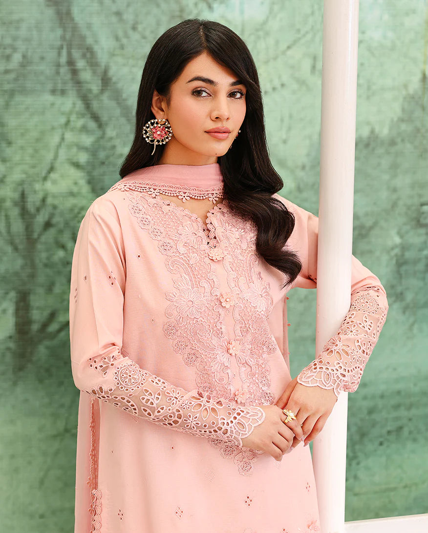 ROHEENAZ VEIL OF SUMMER CHIKANKARI AZURE ELAN