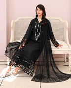 ROHEENAZ VEIL OF SUMMER CHIKANKARI BLACK LACE