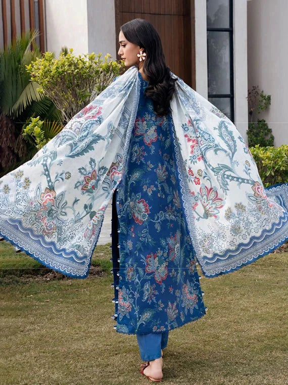 CORAL GARDENIA PRINTED LAWN CG-01