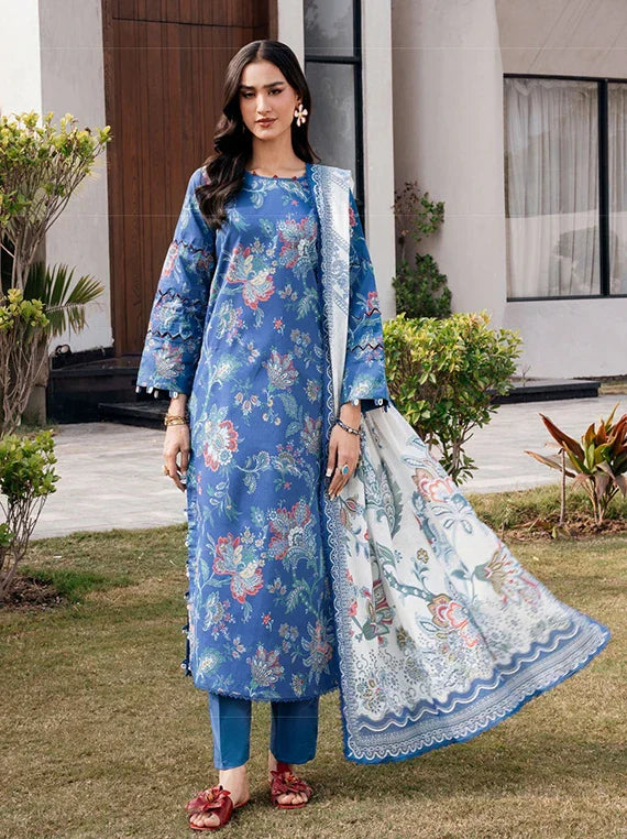 CORAL GARDENIA PRINTED LAWN CG-01