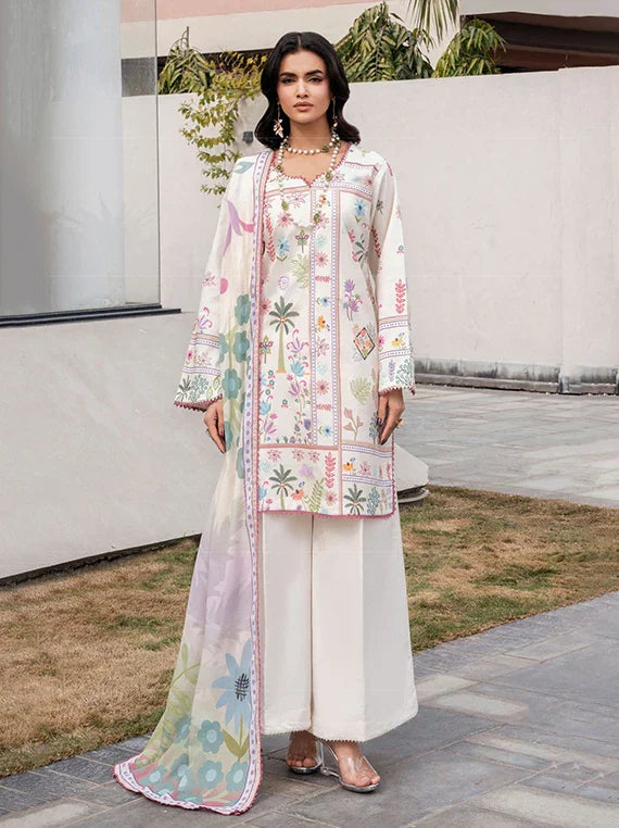 CORAL GARDENIA PRINTED LAWN  CG-03