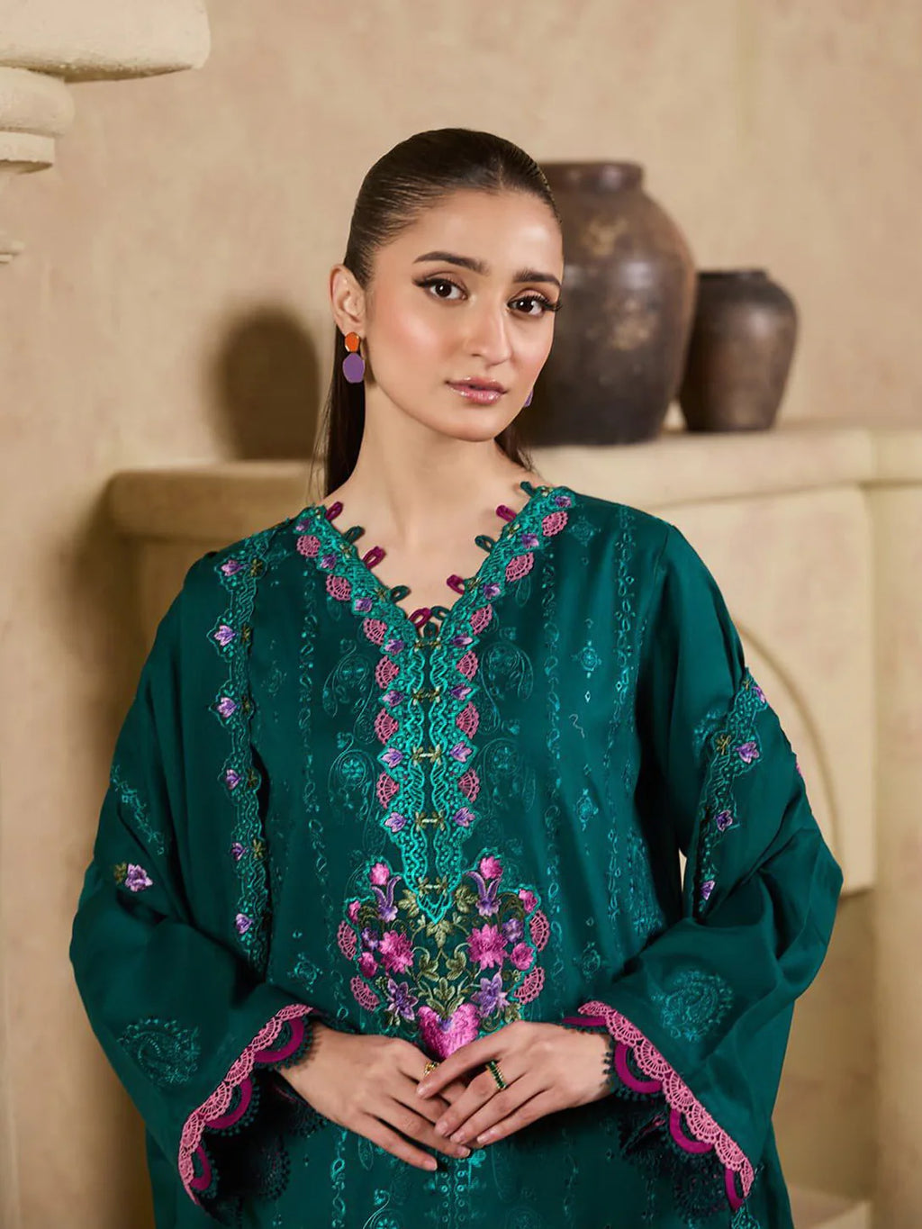 STITCHED BY CC RAHA RAJBARI PREMIUM SUMMER D-05 3PC