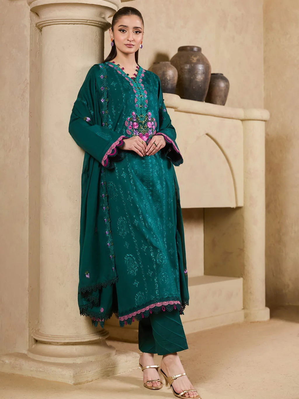 STITCHED BY CC RAHA RAJBARI PREMIUM SUMMER D-05 3PC