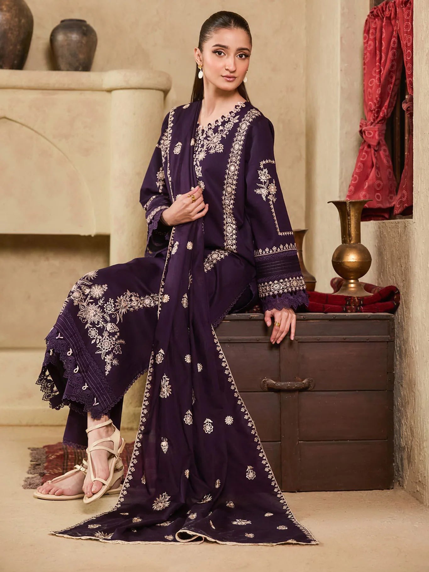 STITCHED BY CC RAHA RAJBARI PREMIUM SUMMER D-09 3PC