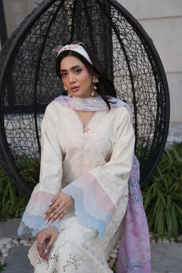 AYLIN LUXURY LAWN IVORY ROSE