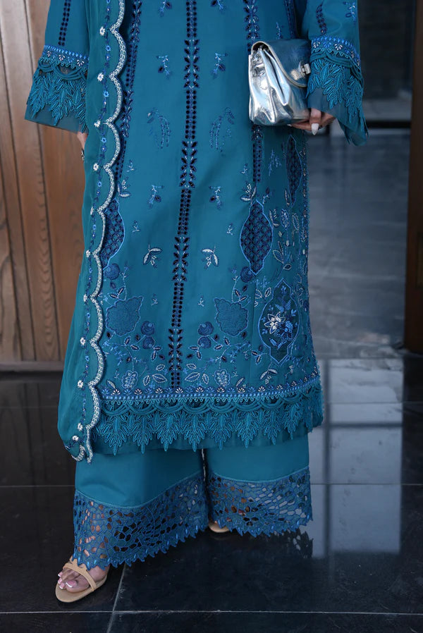 AYLIN LUXURY LAWN TEAL LOTUS