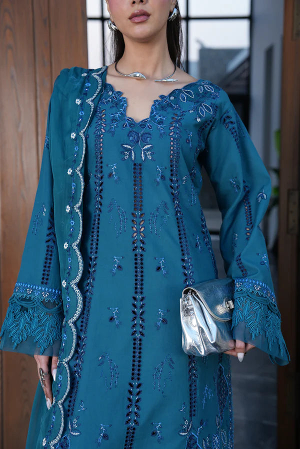 AYLIN LUXURY LAWN TEAL LOTUS