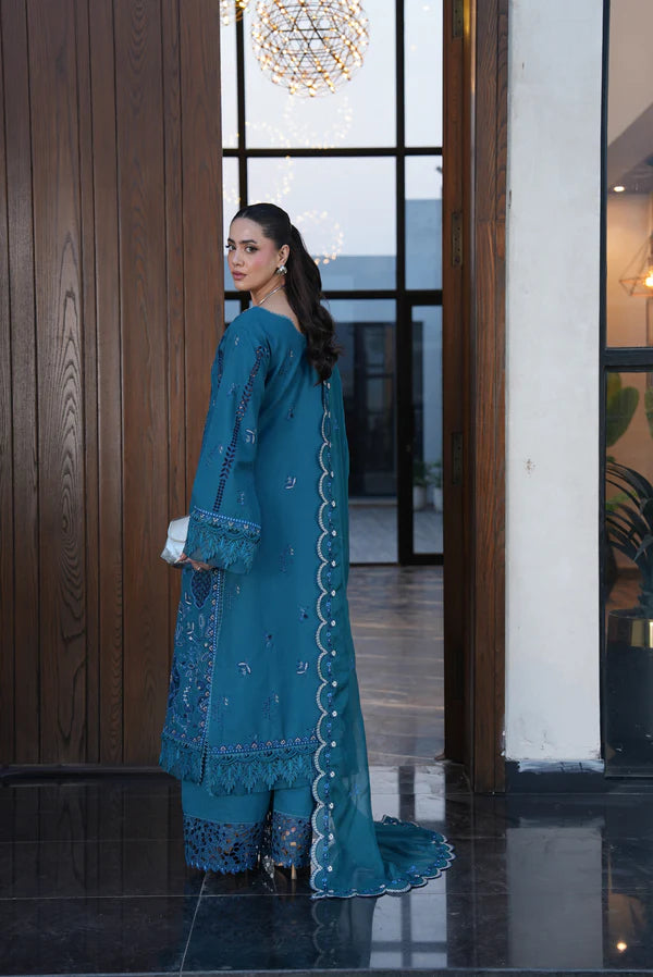 AYLIN LUXURY LAWN TEAL LOTUS