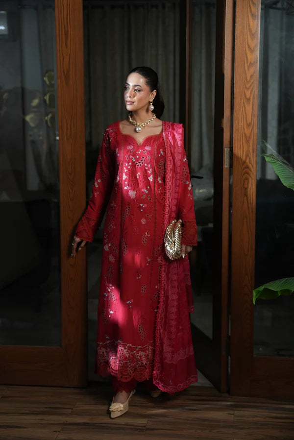 STITCHED BY CC AYLIN LUXURY LAWN CRIMSON CHARM 3PC