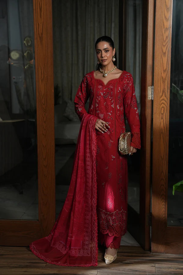 STITCHED BY CC AYLIN LUXURY LAWN CRIMSON CHARM 3PC