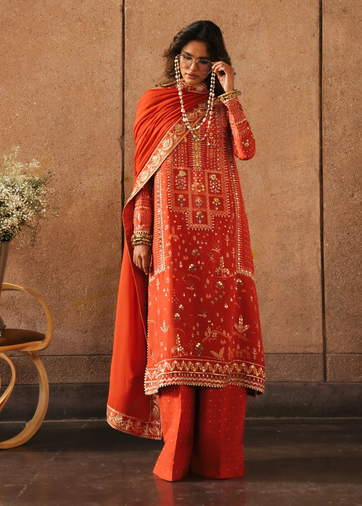 CRIMSON WEDDING PATAKHA SCARLET 3PC