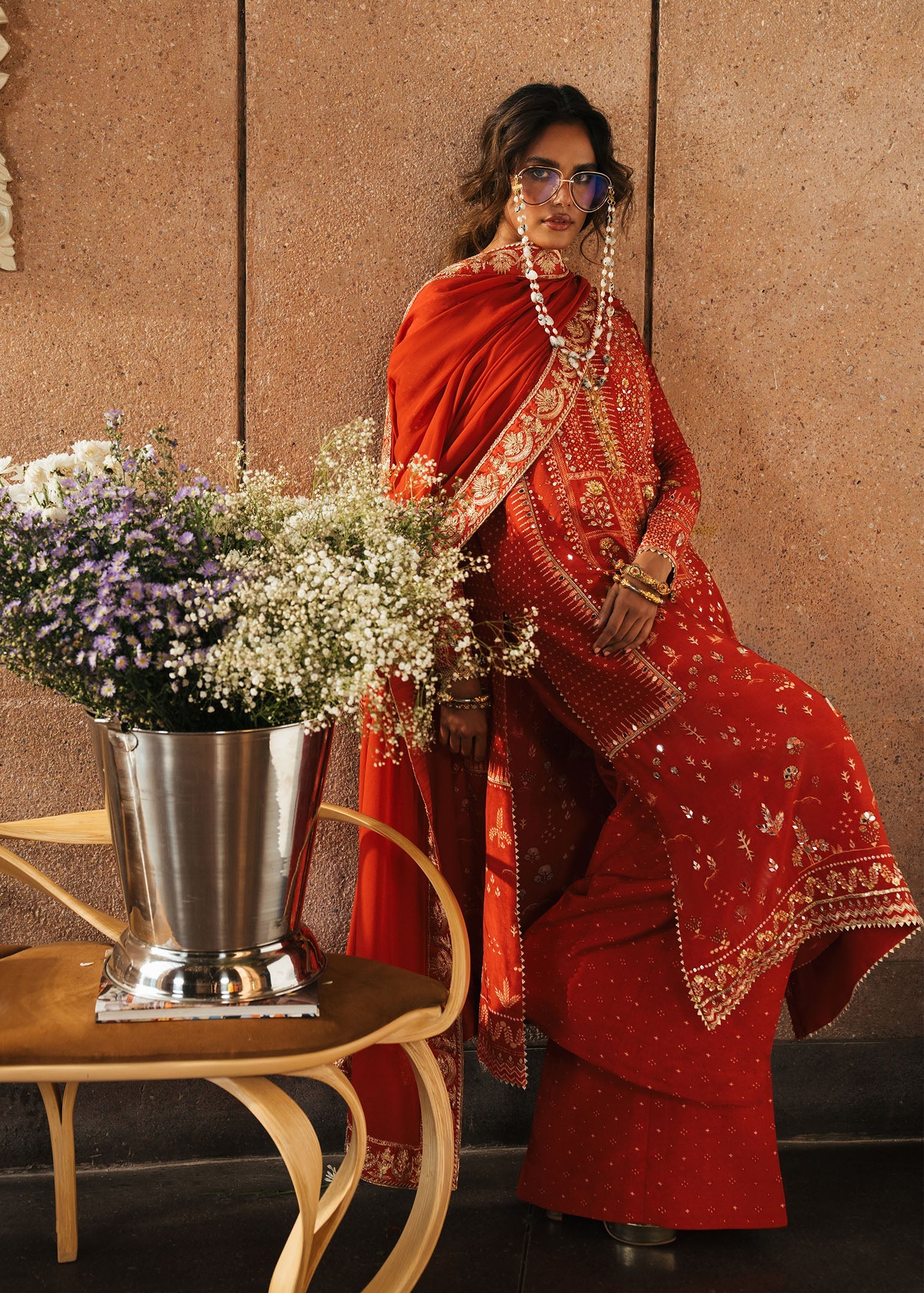 CRIMSON WEDDING PATAKHA SCARLET 3PC
