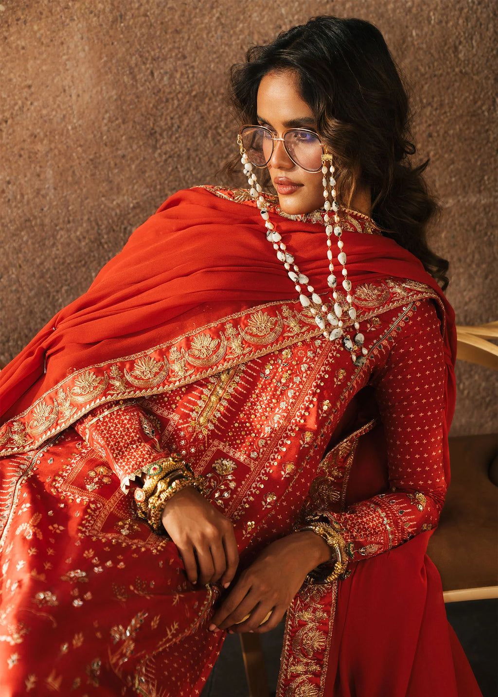 CRIMSON WEDDING PATAKHA SCARLET 3PC