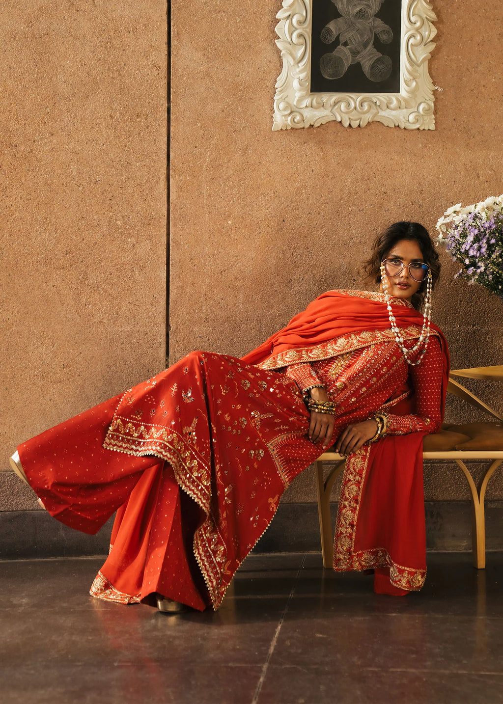 CRIMSON WEDDING PATAKHA SCARLET 3PC