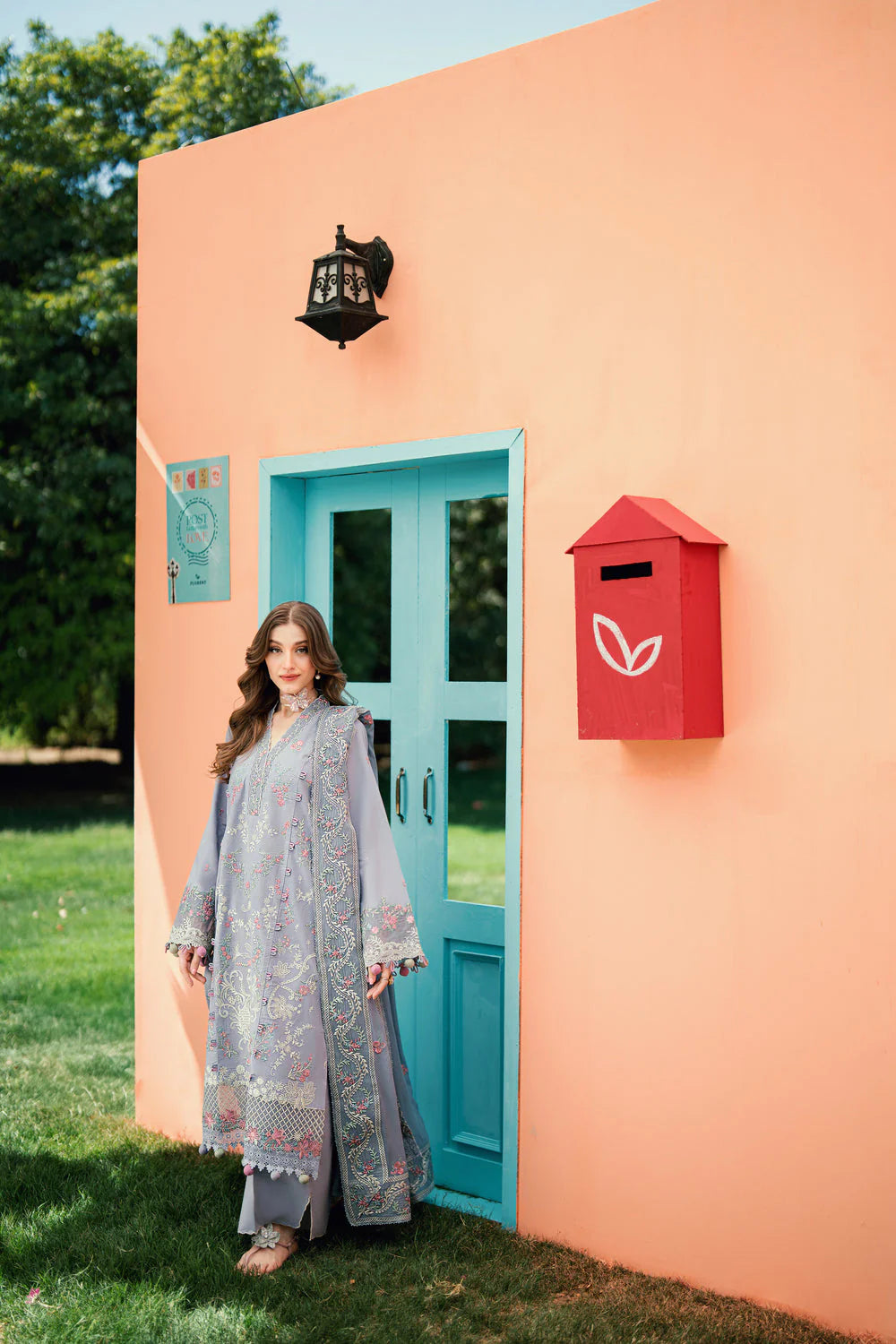 FLORENT EMBROIDERED LAWN  FED-4B
