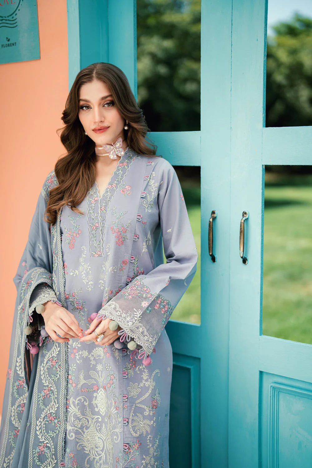 FLORENT EMBROIDERED LAWN  FED-4B