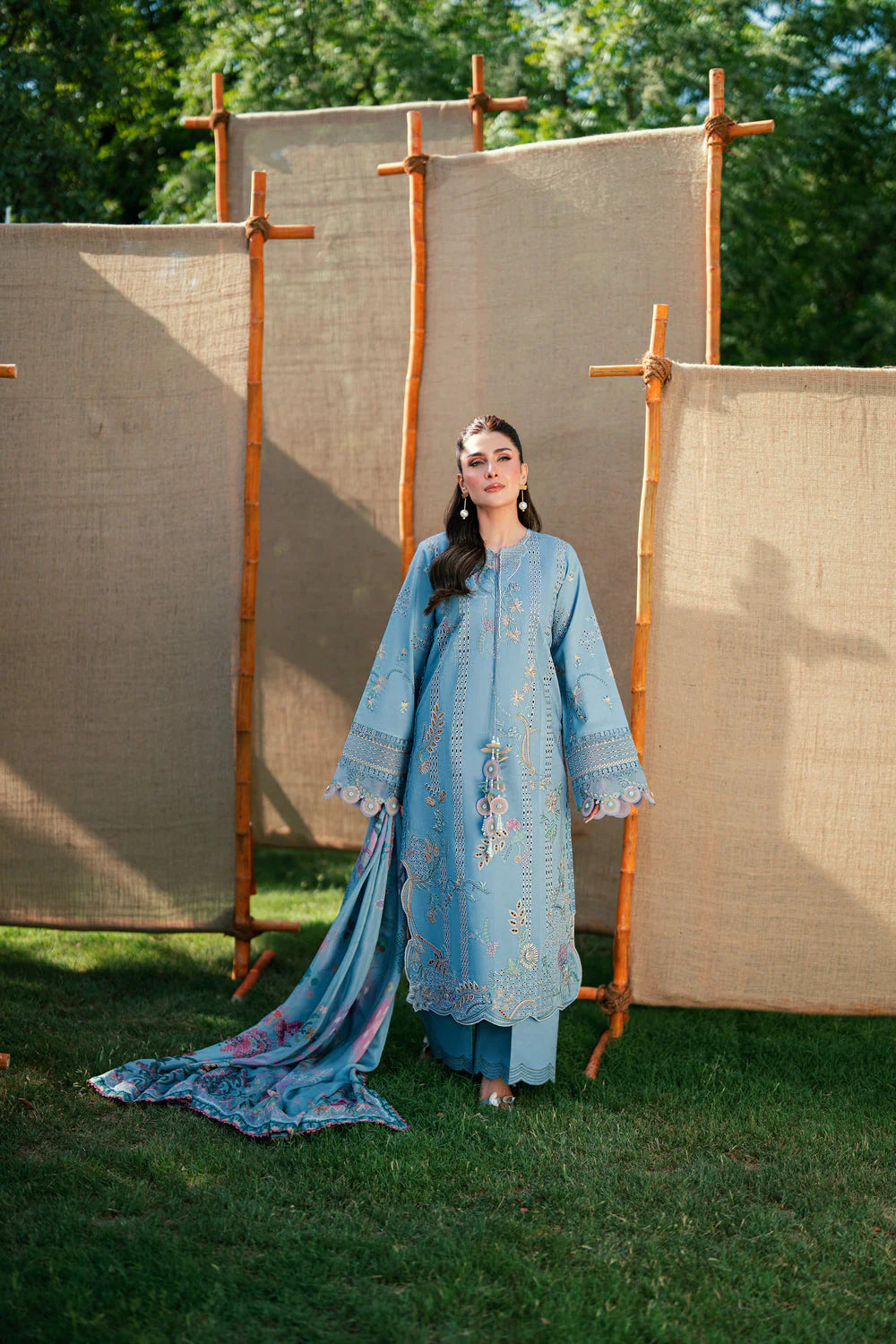 STITCHED BY CC FLORENT EMBROIDERED LAWN  FED-7B 3PC