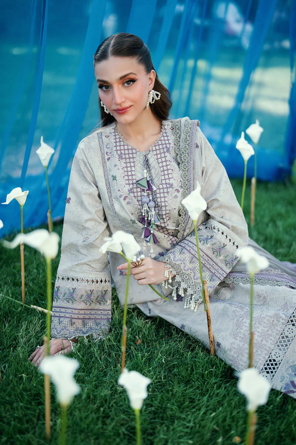 FLORENT EMBROIDERED LAWN  FED-6B