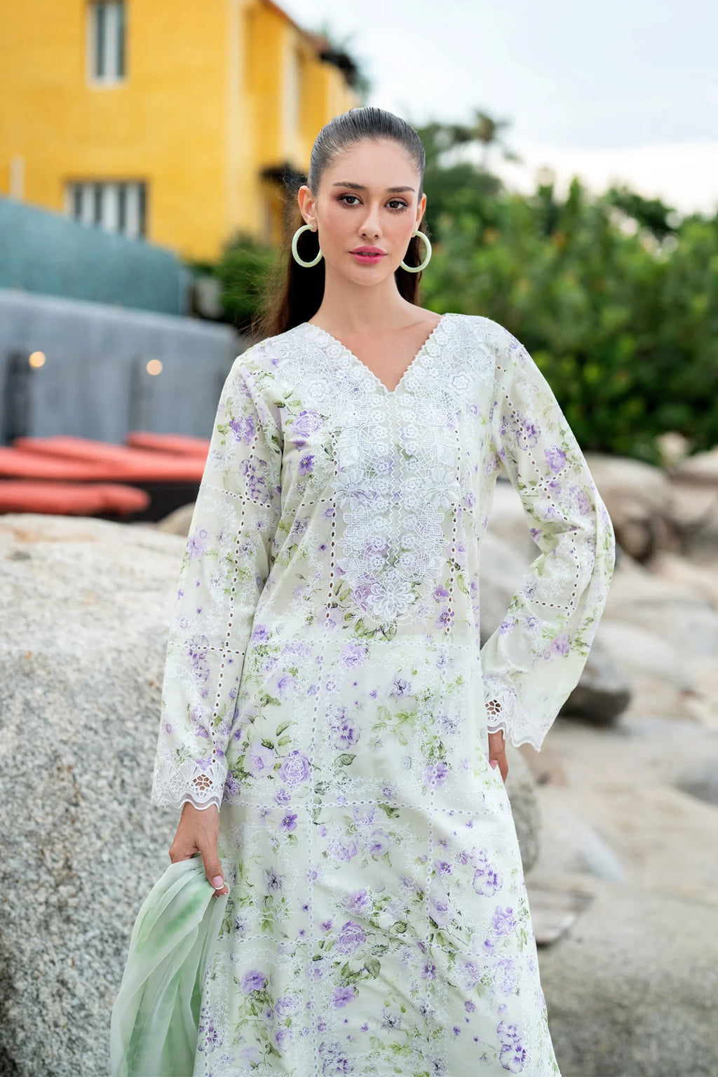 XENIA UNSTITCHED LAWN NAVYA