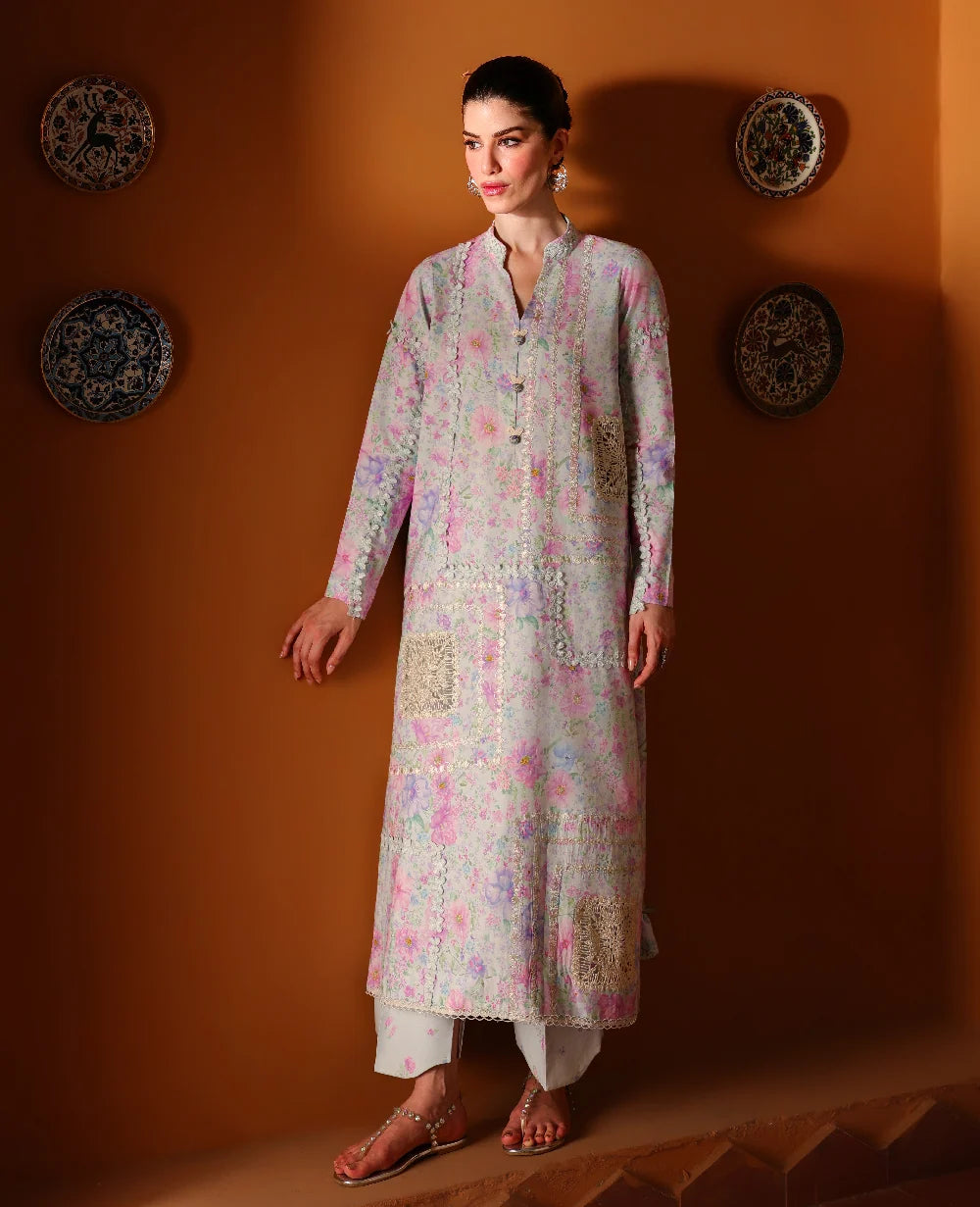 REPUBLIC NEOMA FLEUR MOSAIC BLUE PRINT 2PC