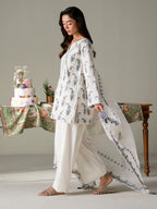 FAIZA FAISAL FNF PRINTS IVORY PETALS